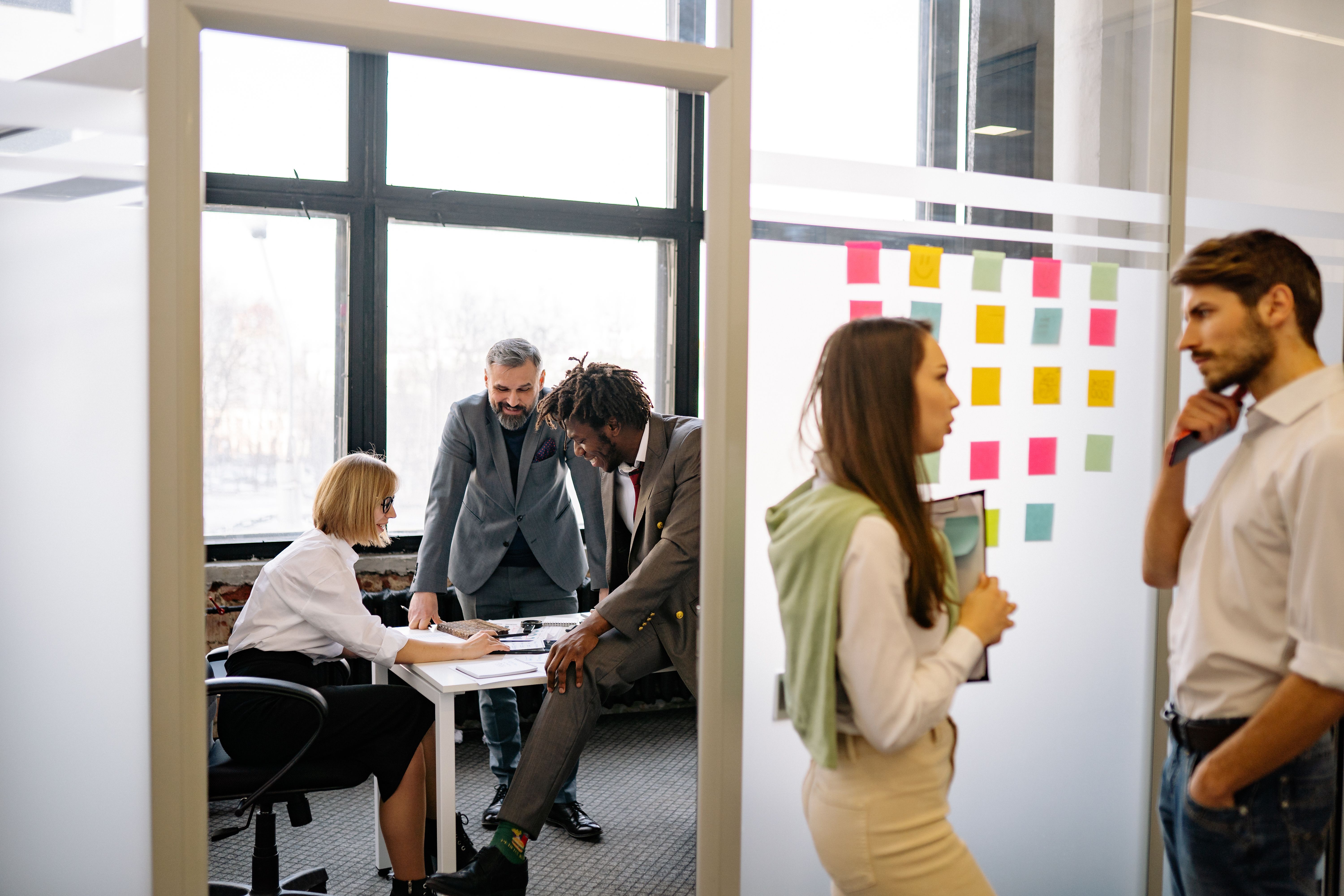 Design team planning a website